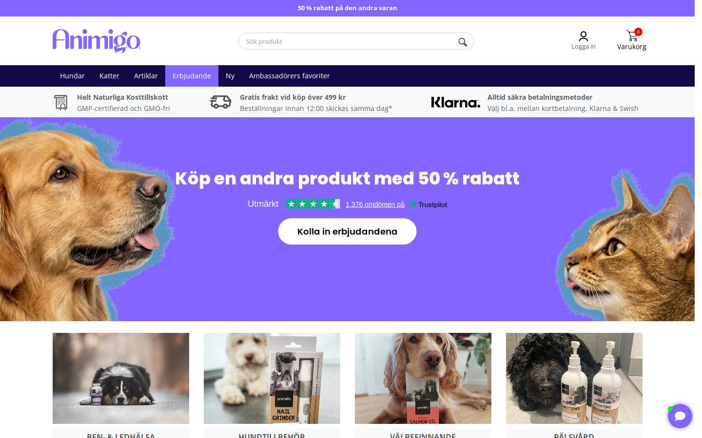 Animigo homepage screenshot