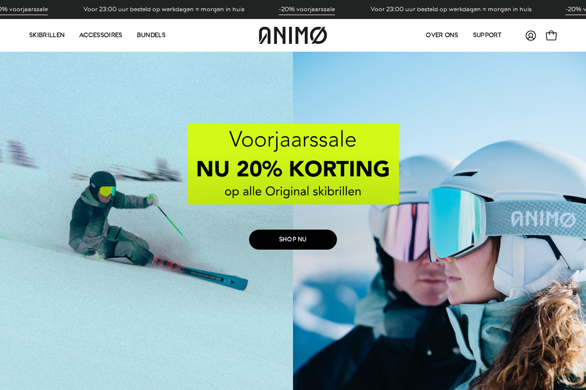 Animo Optics homepage screenshot