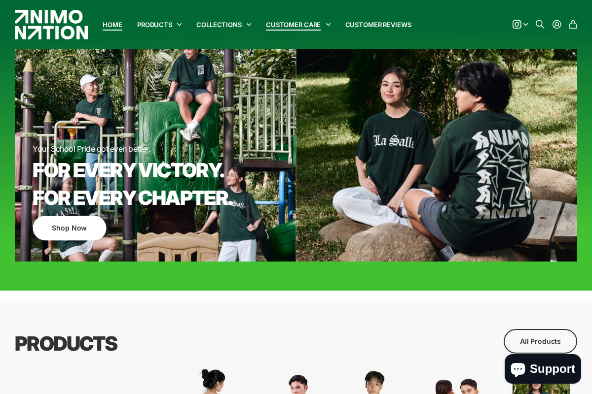 Animo Nation homepage screenshot
