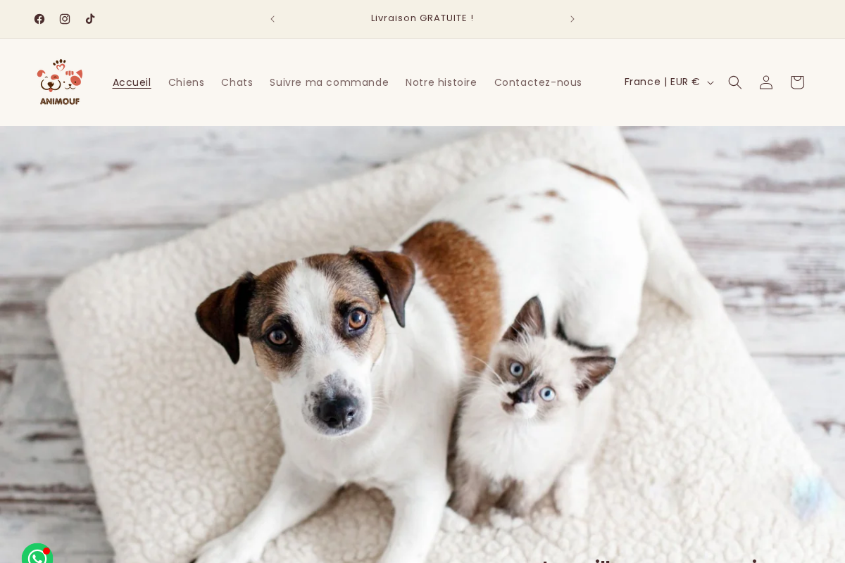 Animouf homepage screenshot