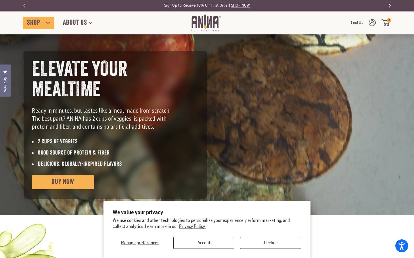 anina.com homepage screenshot