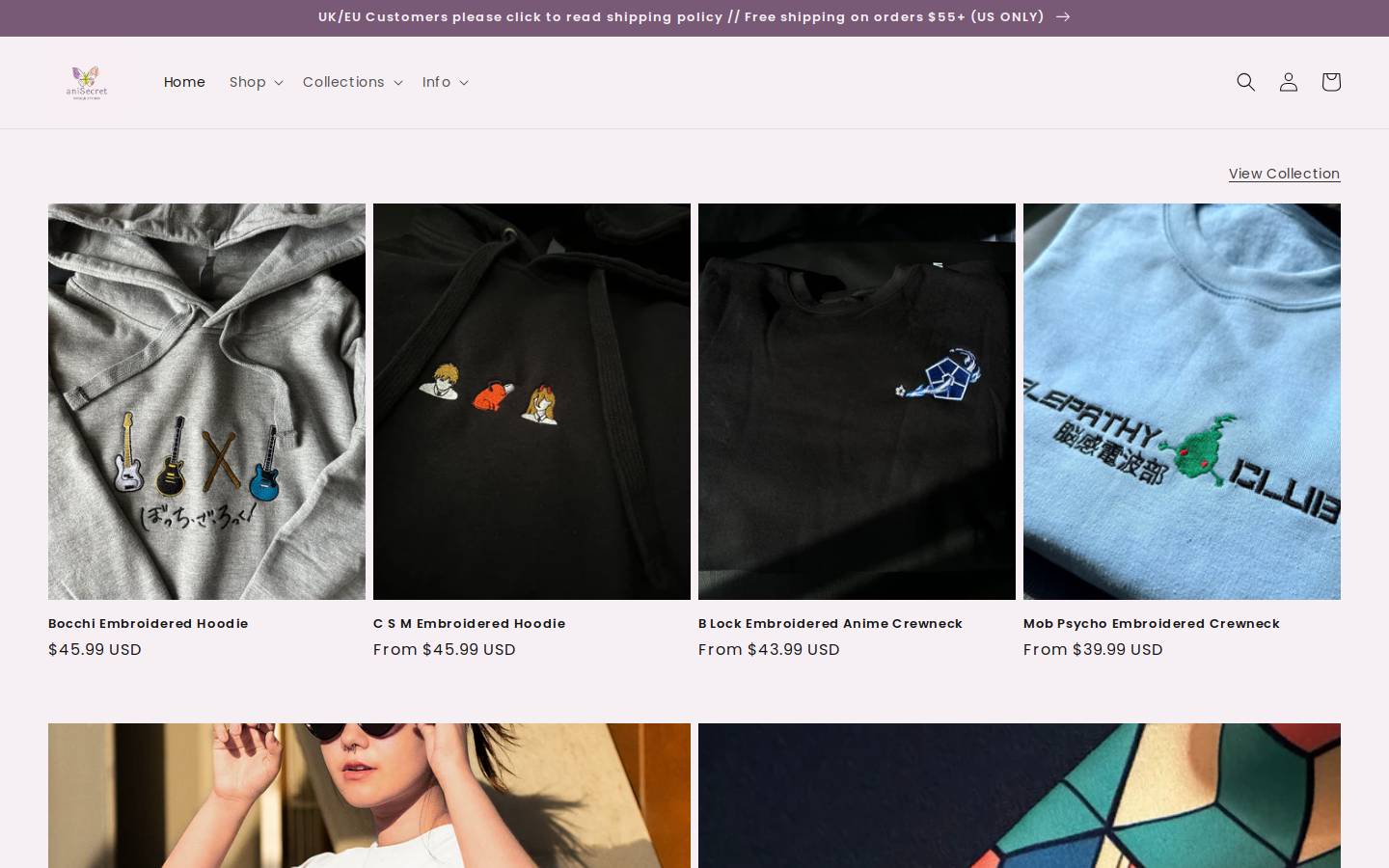 anisecret.com homepage screenshot
