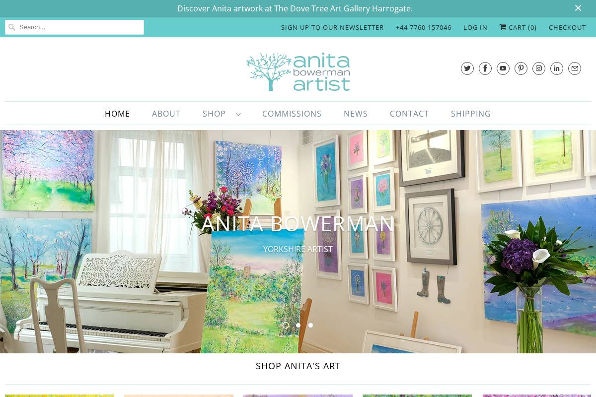 anitabowerman.co.uk homepage screenshot