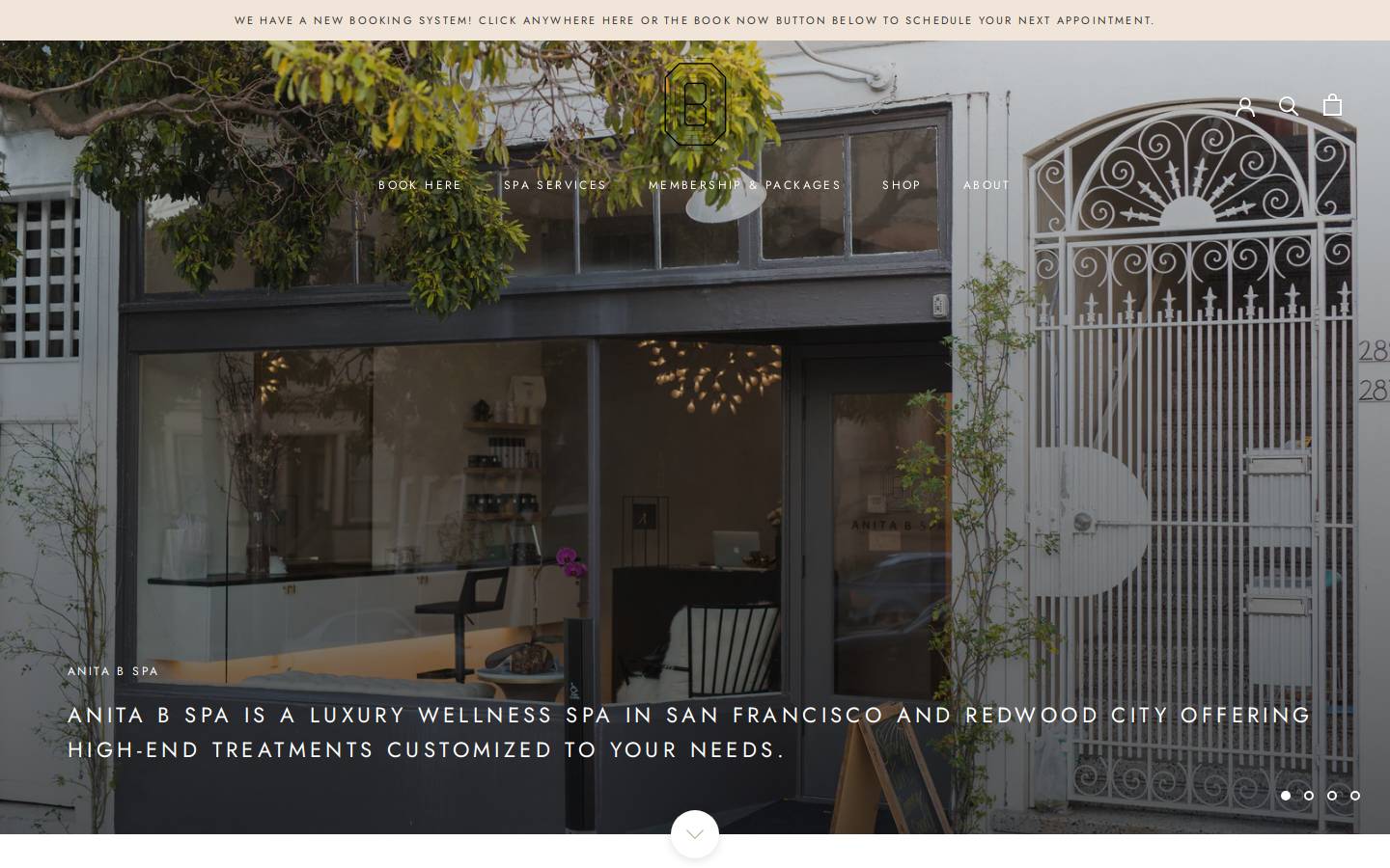 anitabspa.com homepage screenshot