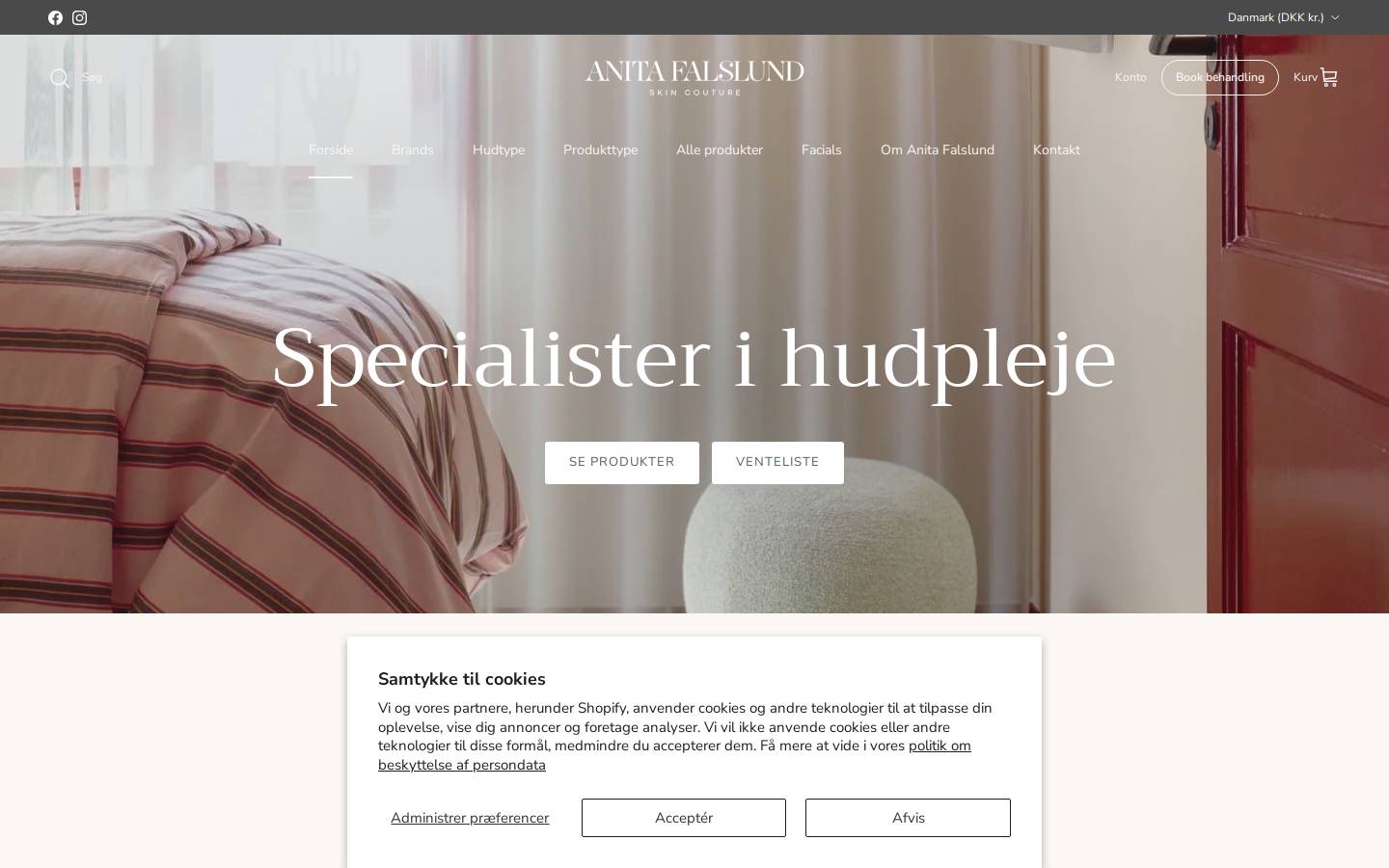 Anitafalslund homepage screenshot