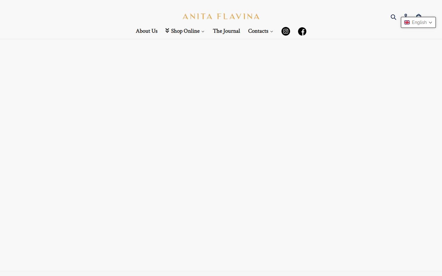 anitaflavina.com homepage screenshot