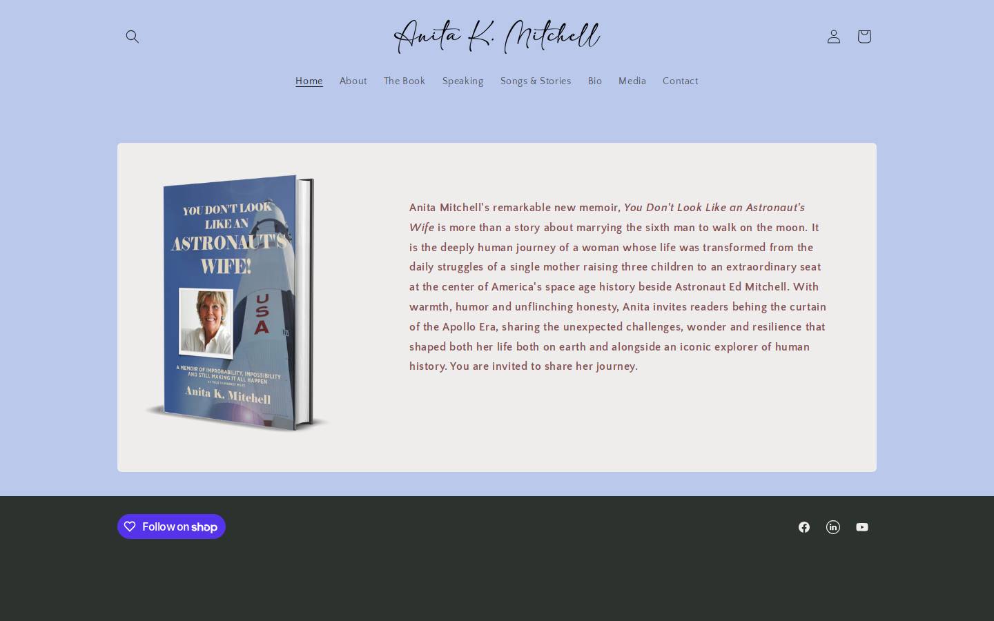 anitakmitchell.com homepage screenshot