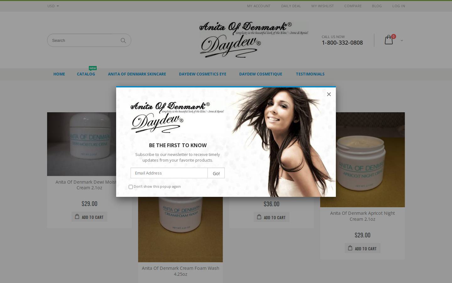 anitaofdenmark.com homepage screenshot