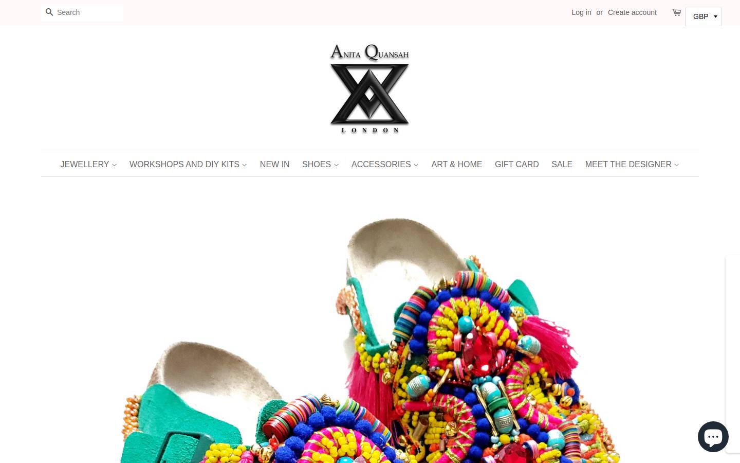 anitaquansahlondon.com homepage screenshot