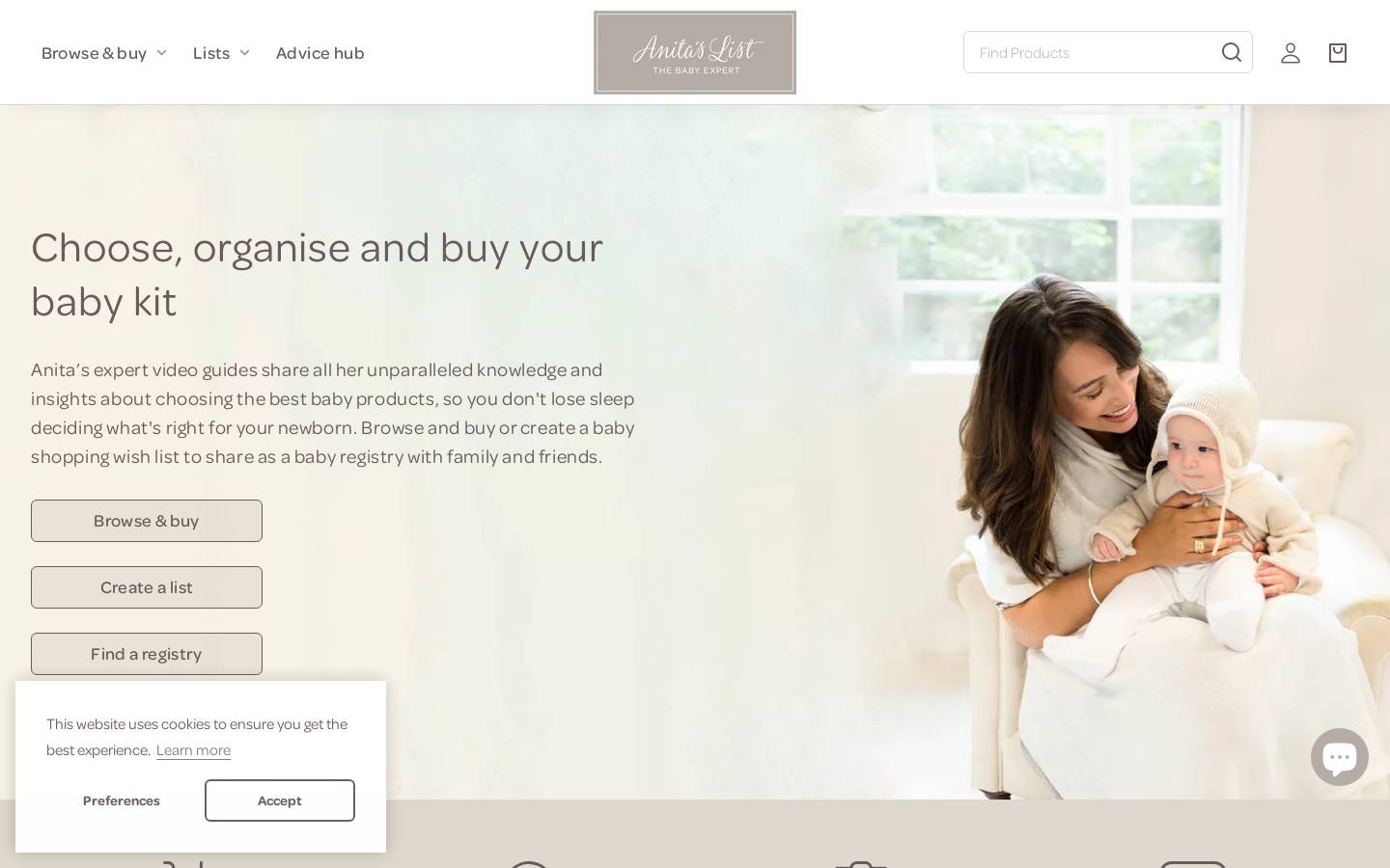 anitaslist.com homepage screenshot
