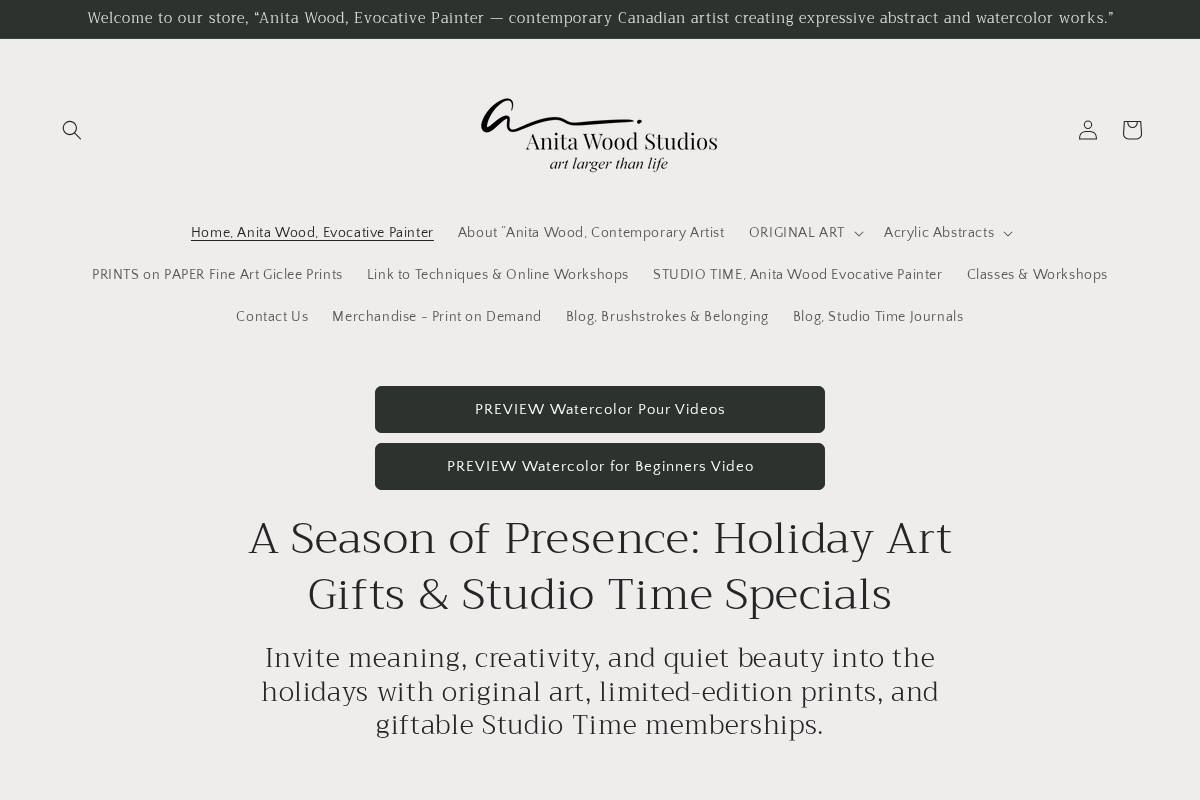anitawood.com homepage screenshot