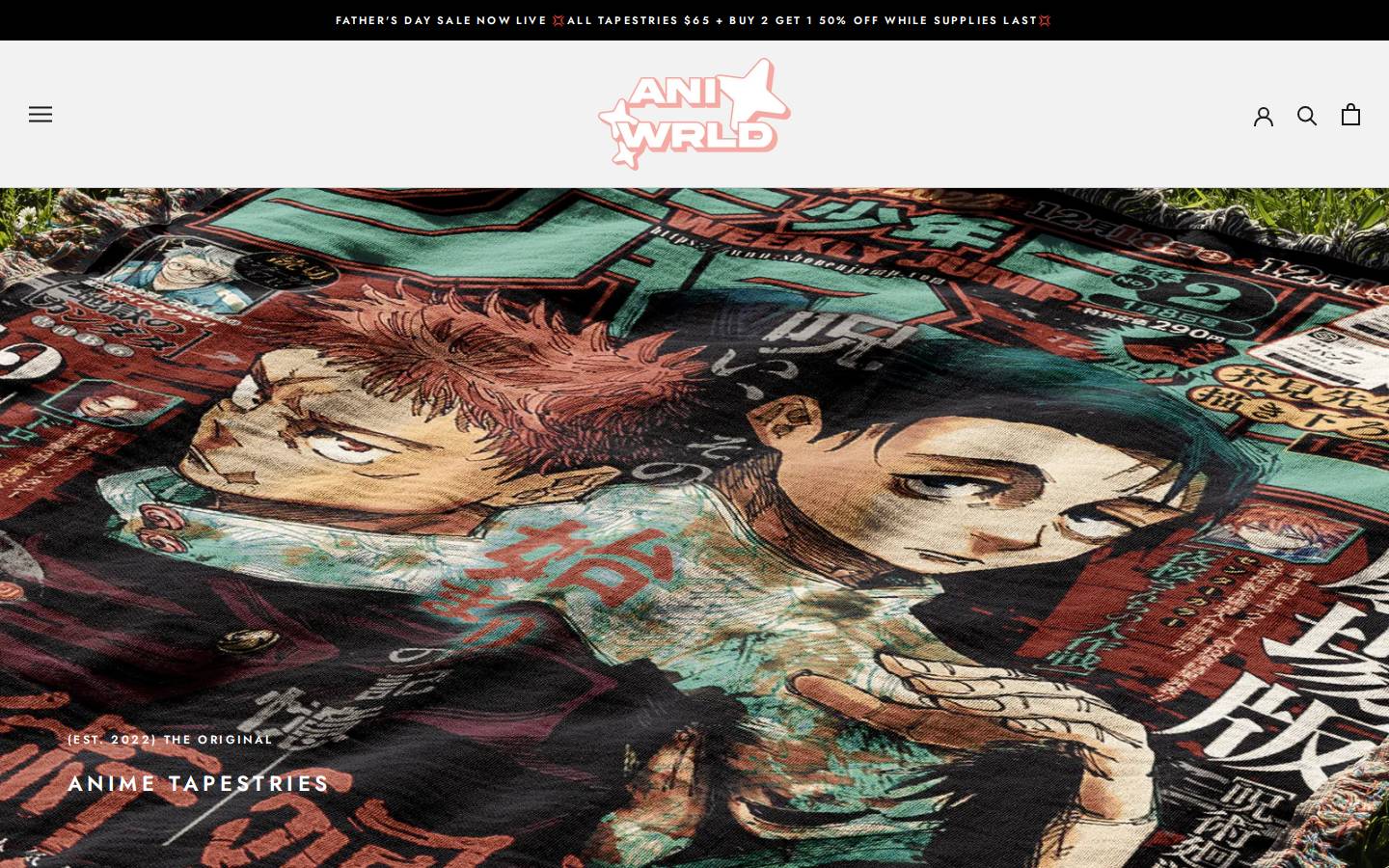 aniwrld.com homepage screenshot