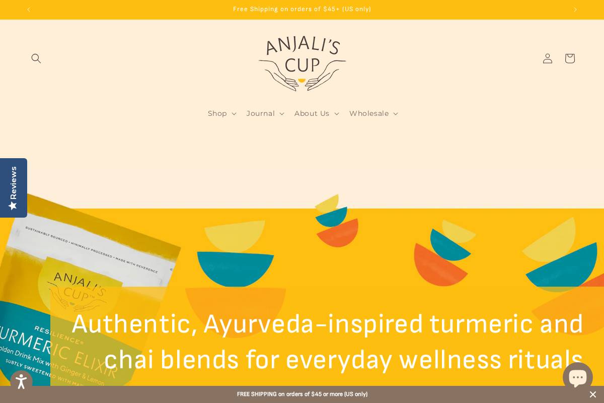 anjaliscup.com homepage screenshot