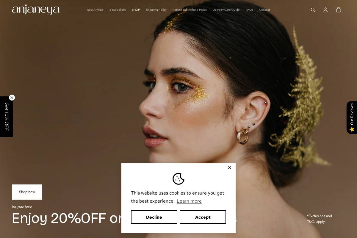 anjaneyafashion.com homepage screenshot