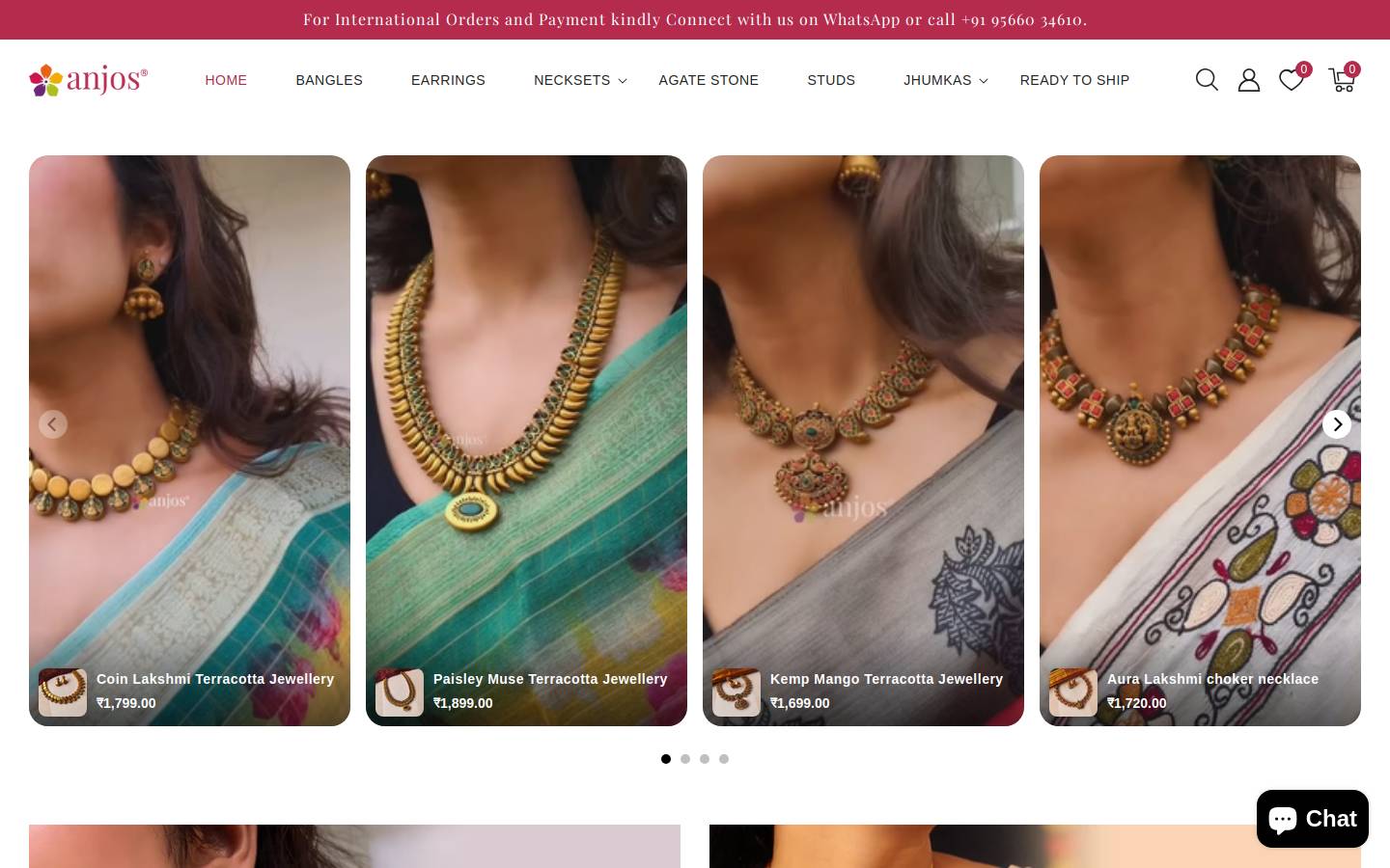 anjosfashions.com homepage screenshot