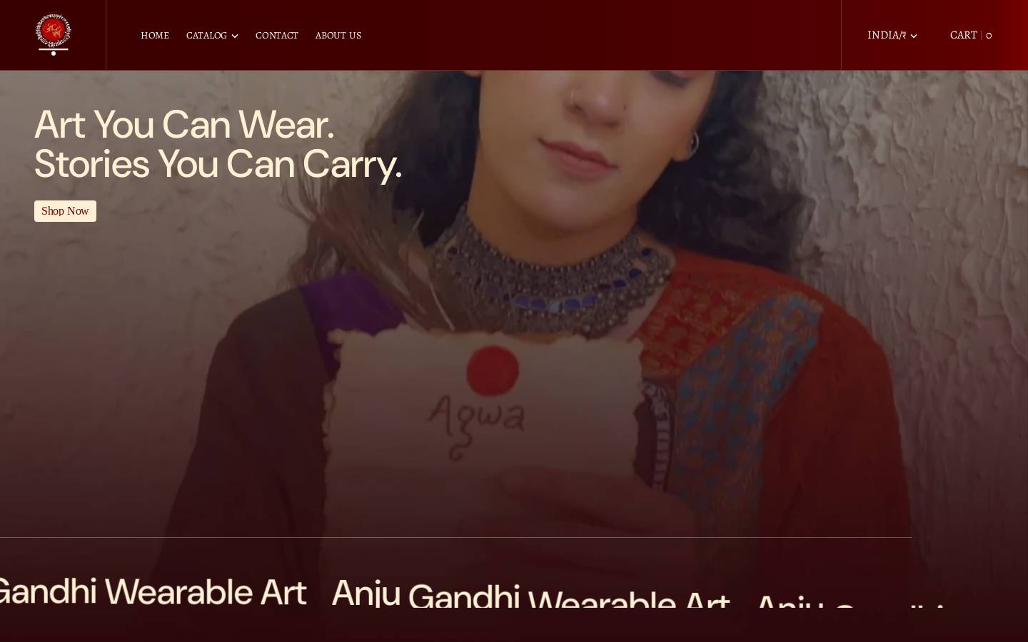anjugandhi.com homepage screenshot