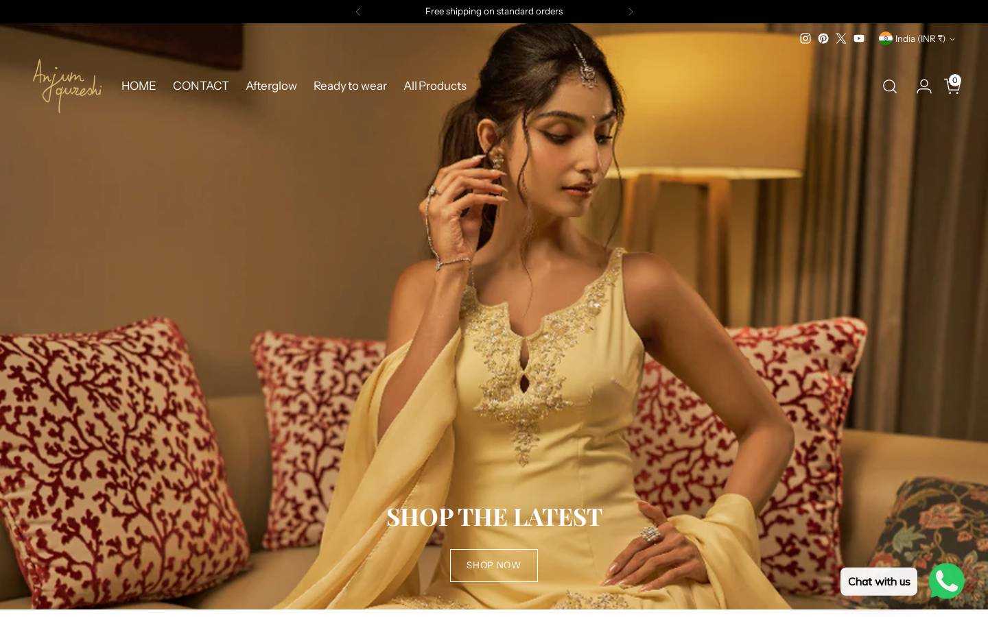 anjumqureshi.com homepage screenshot