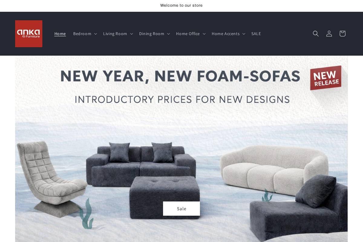 ankafurniture.com.au homepage screenshot