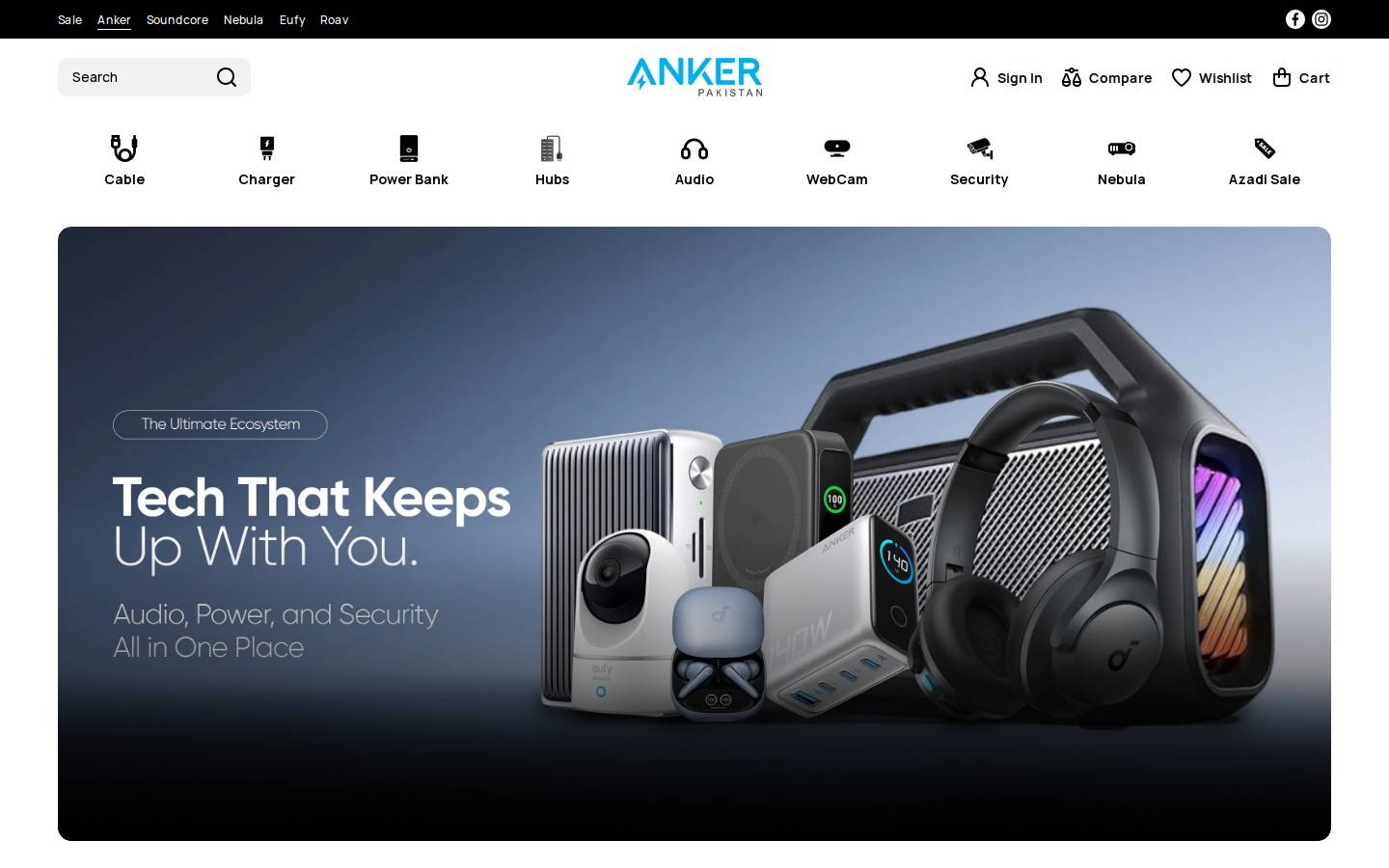 ankerpakistan.com homepage screenshot