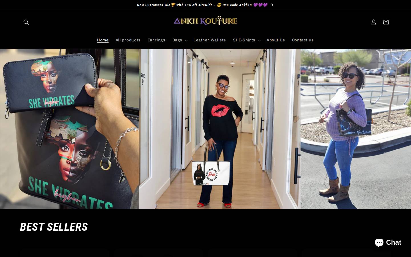 ankhkouture.com homepage screenshot