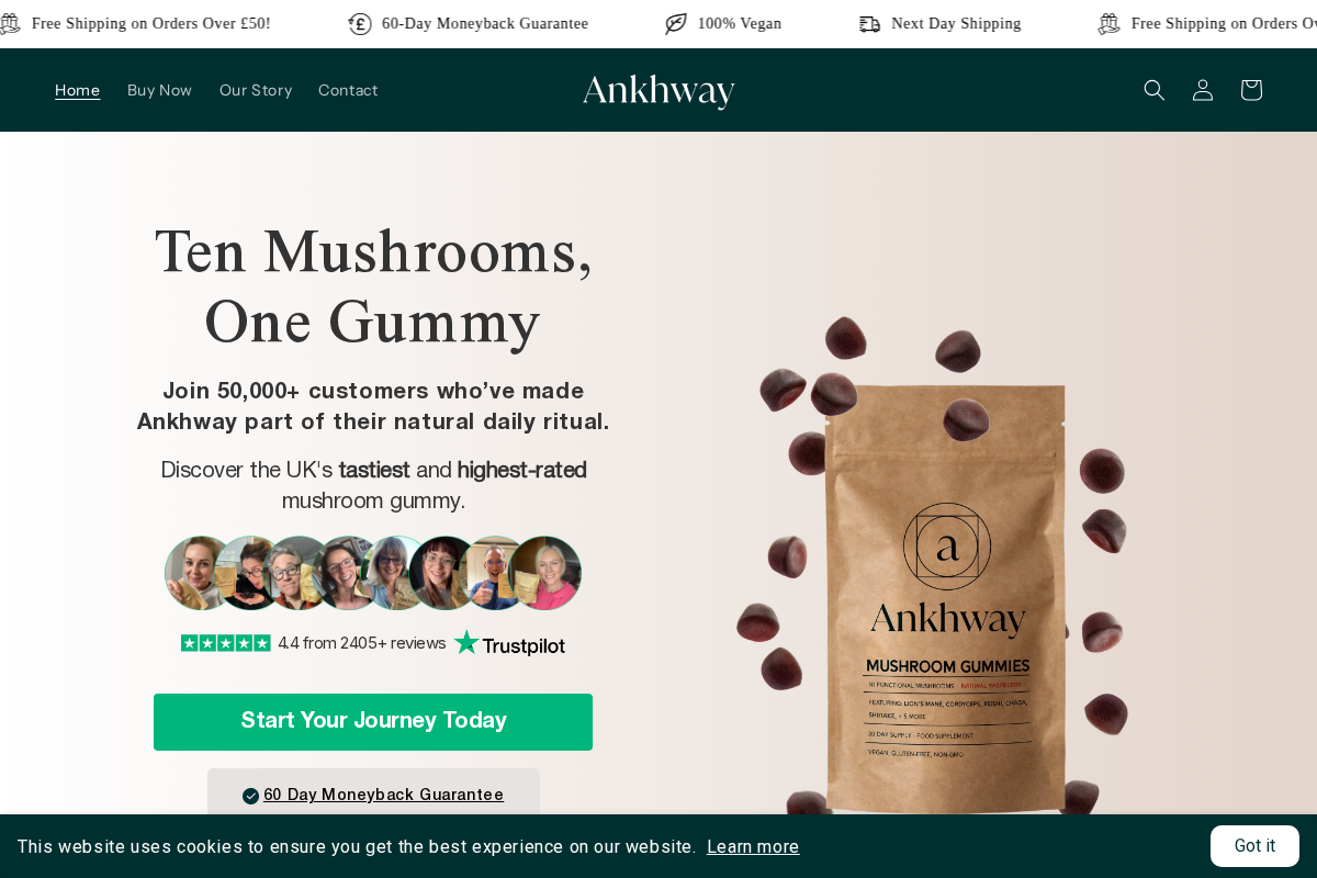 Ankhway homepage screenshot