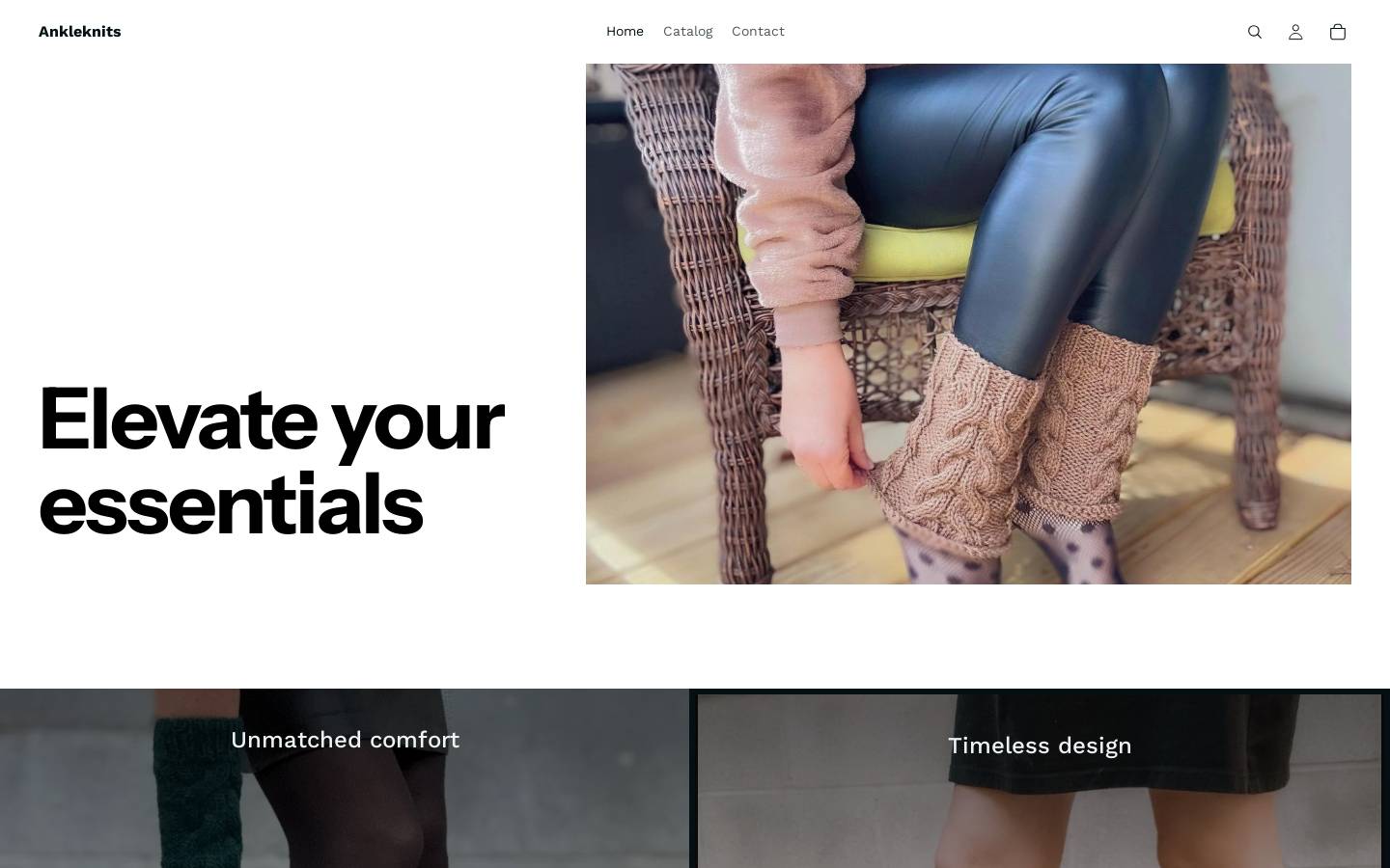 ankleknits.com homepage screenshot