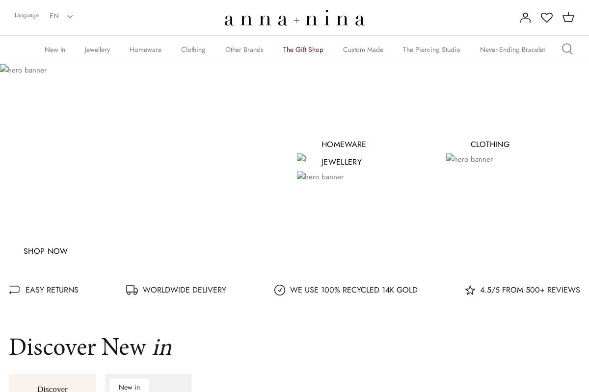Anna + Nina B.V. homepage screenshot