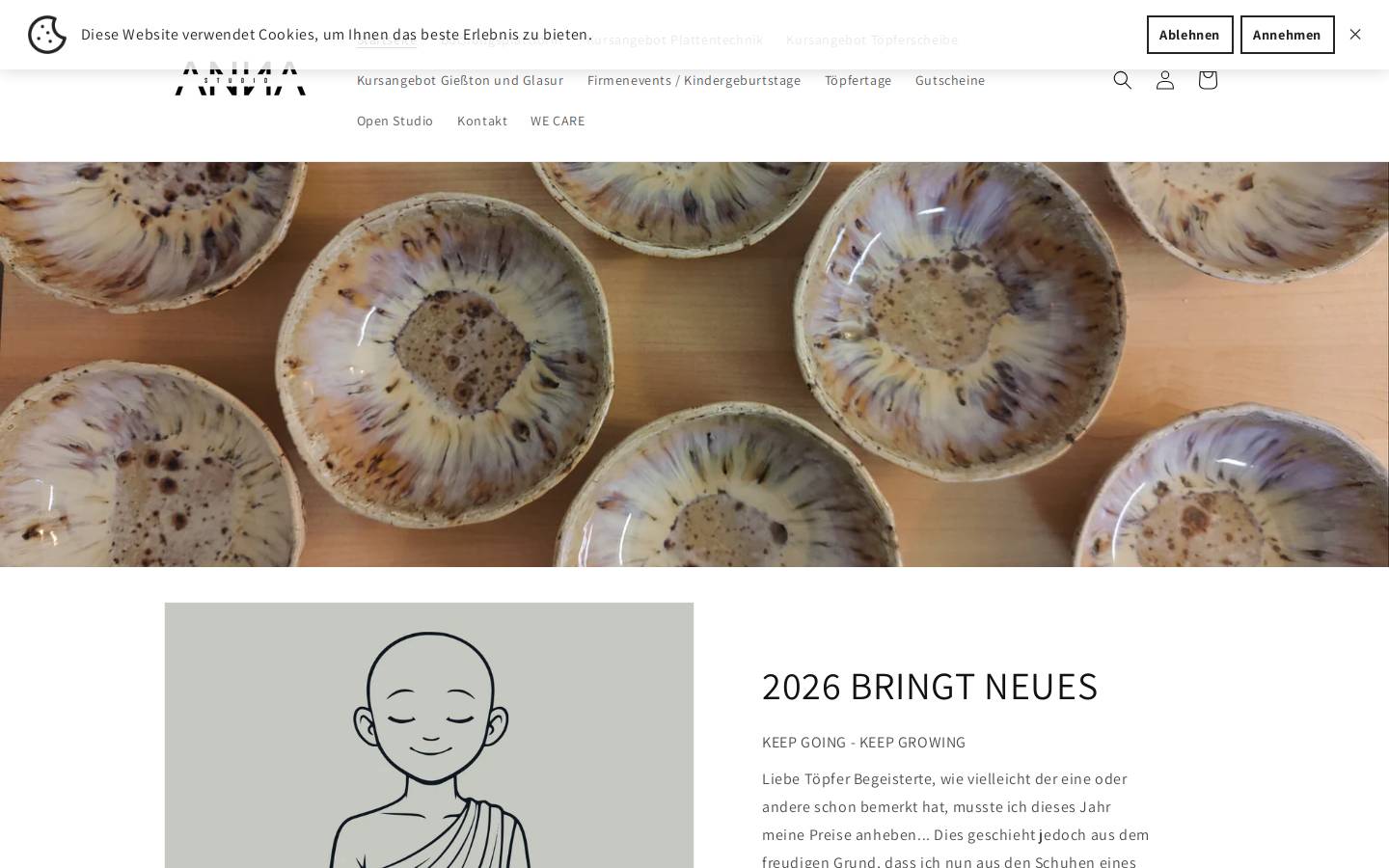 Anna Studio homepage screenshot
