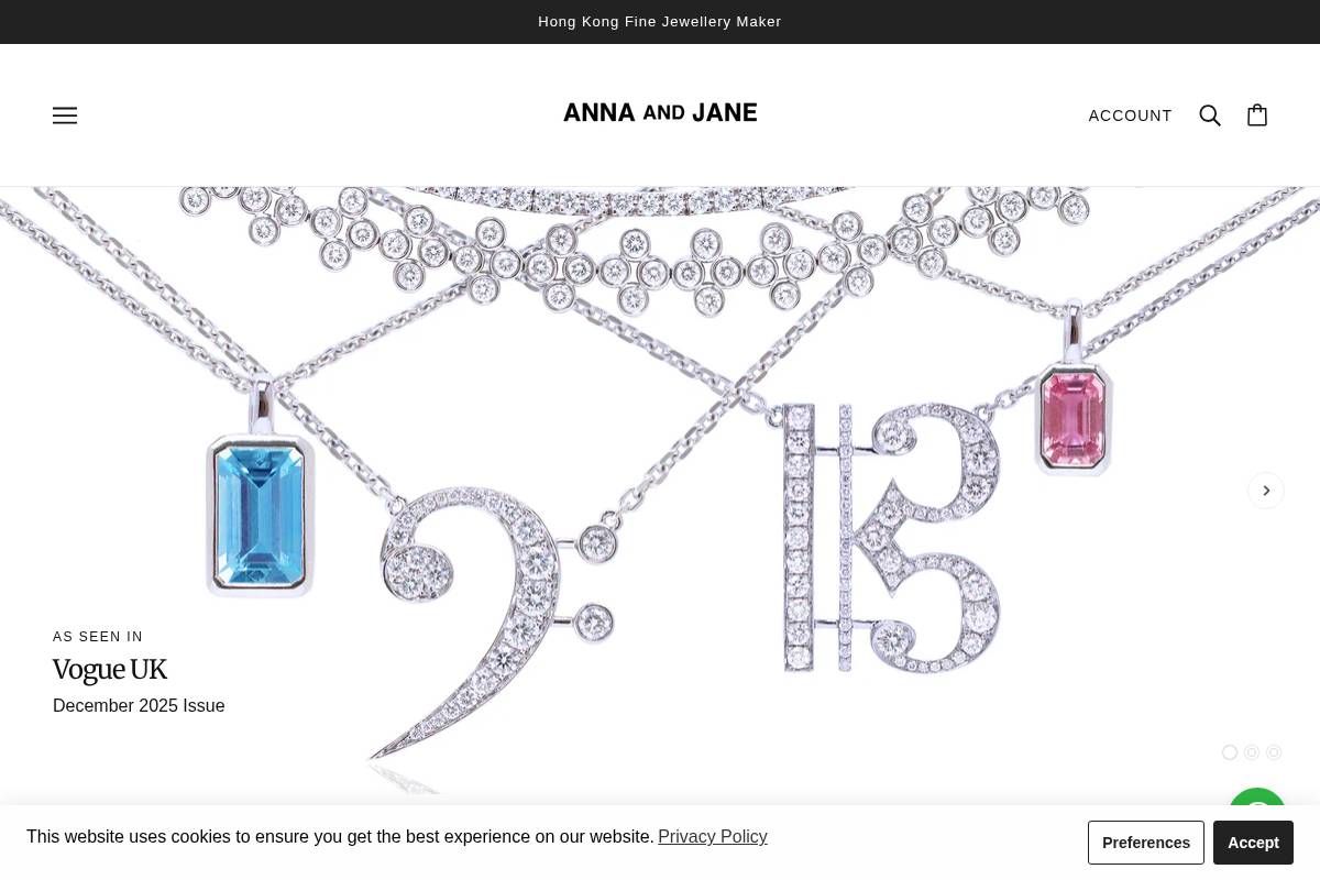 annaandjane.com homepage screenshot