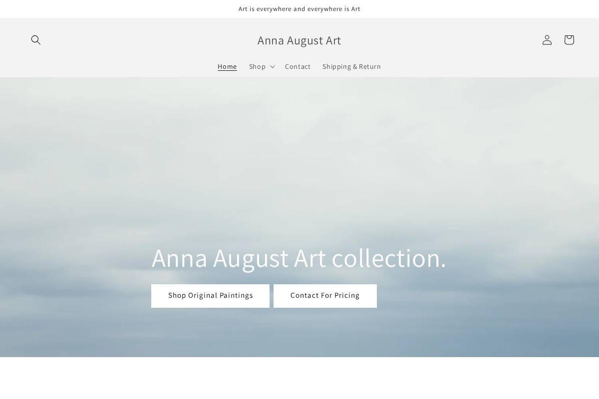 annaaugustart.com homepage screenshot