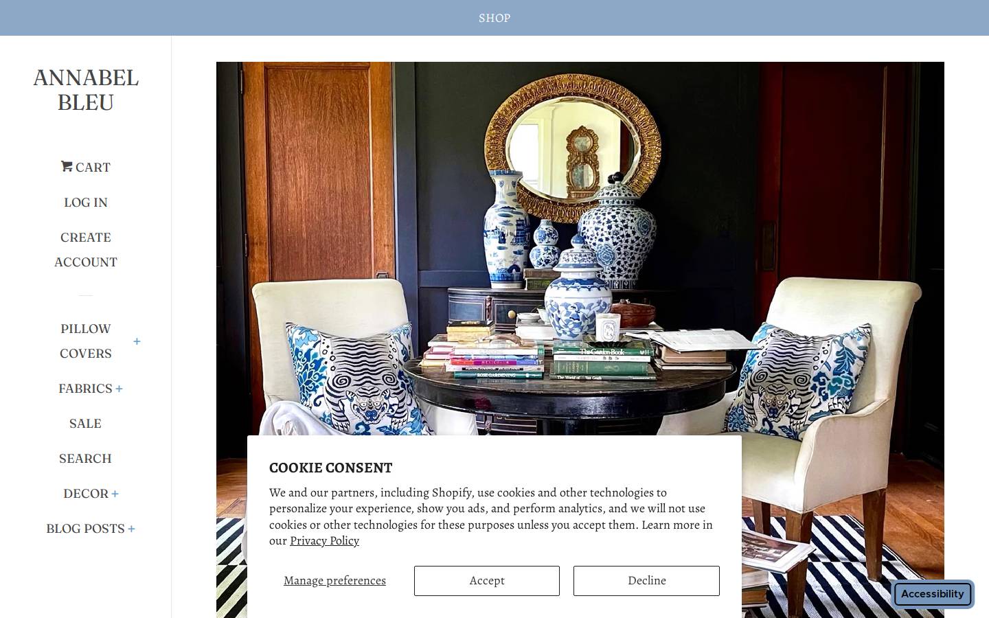 annabelbleu.com homepage screenshot