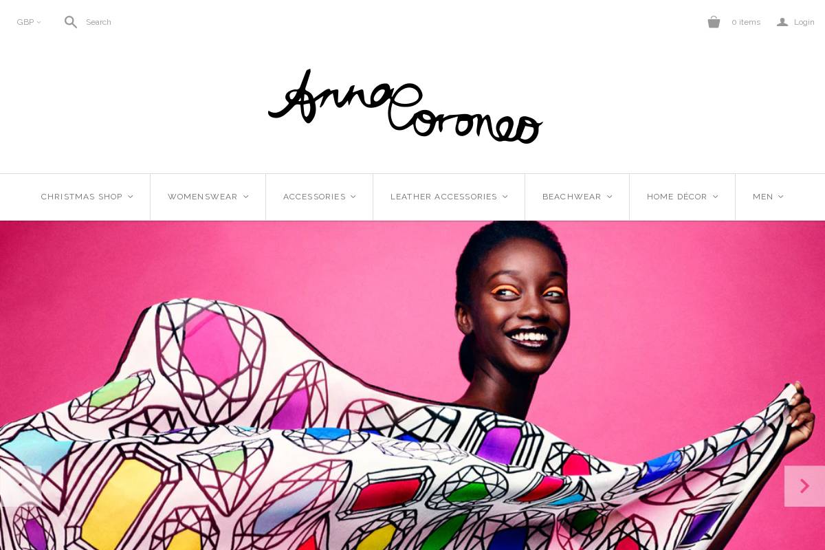 annacoroneo.com homepage screenshot