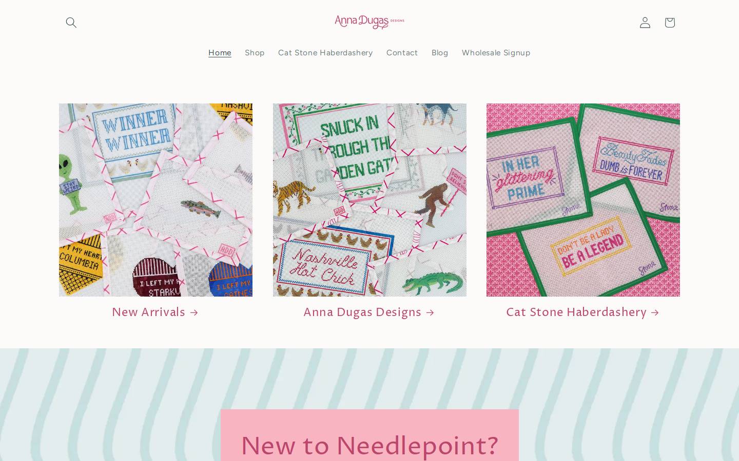 annadugasdesigns.com homepage screenshot