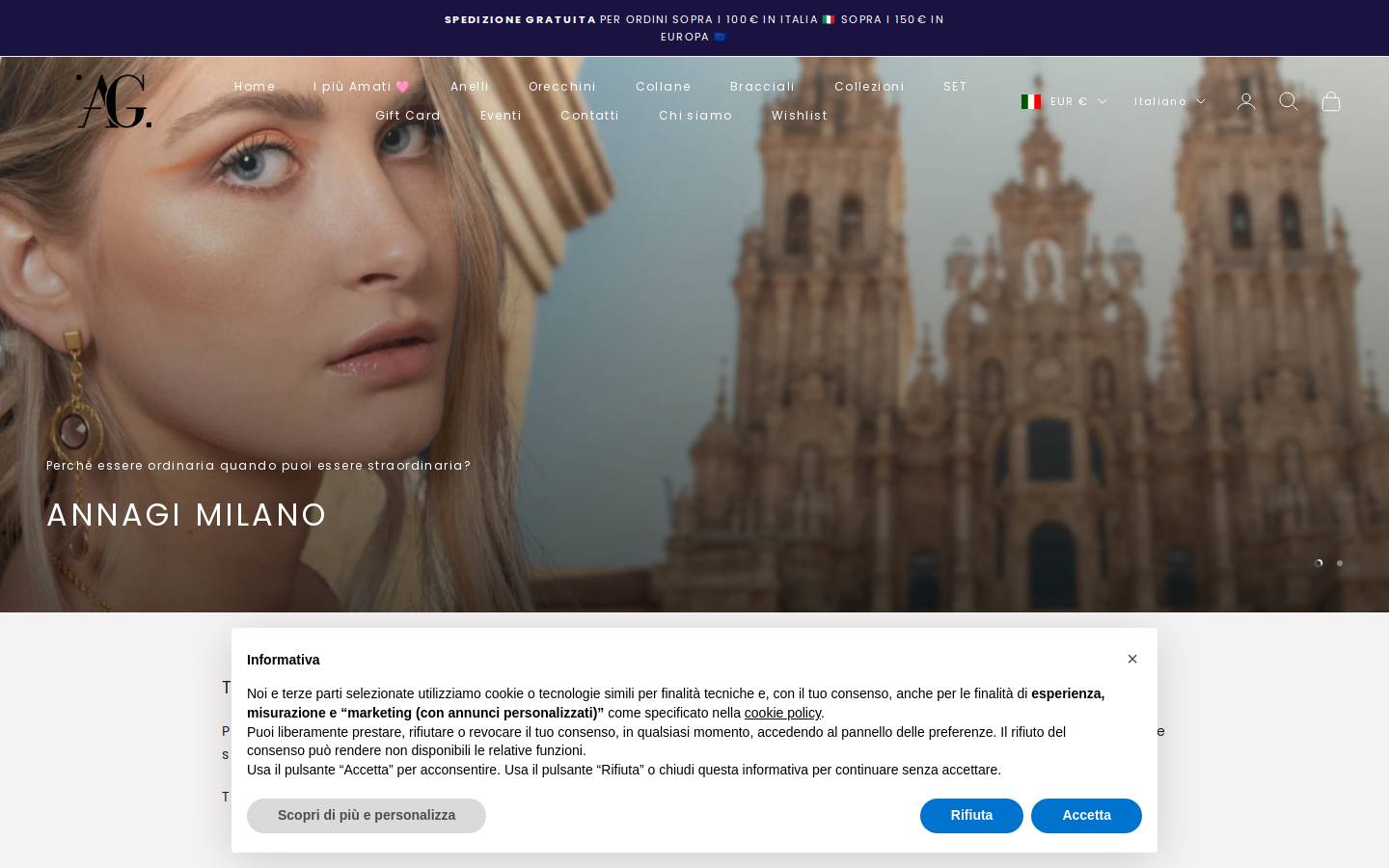 AnnaGi Milano homepage screenshot