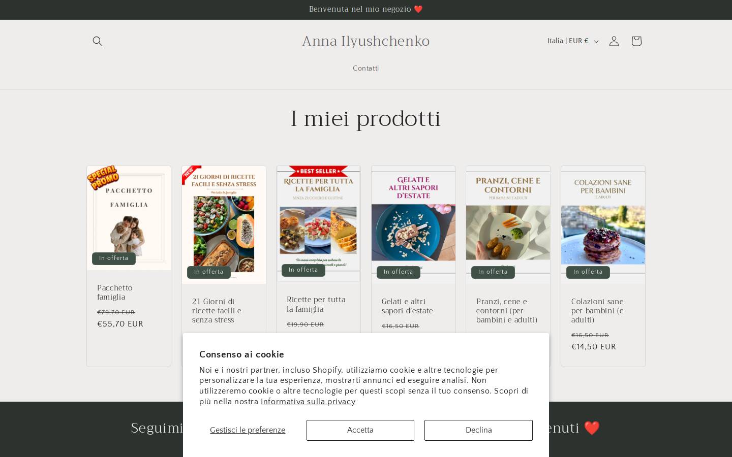 annailyushchenko.com homepage screenshot