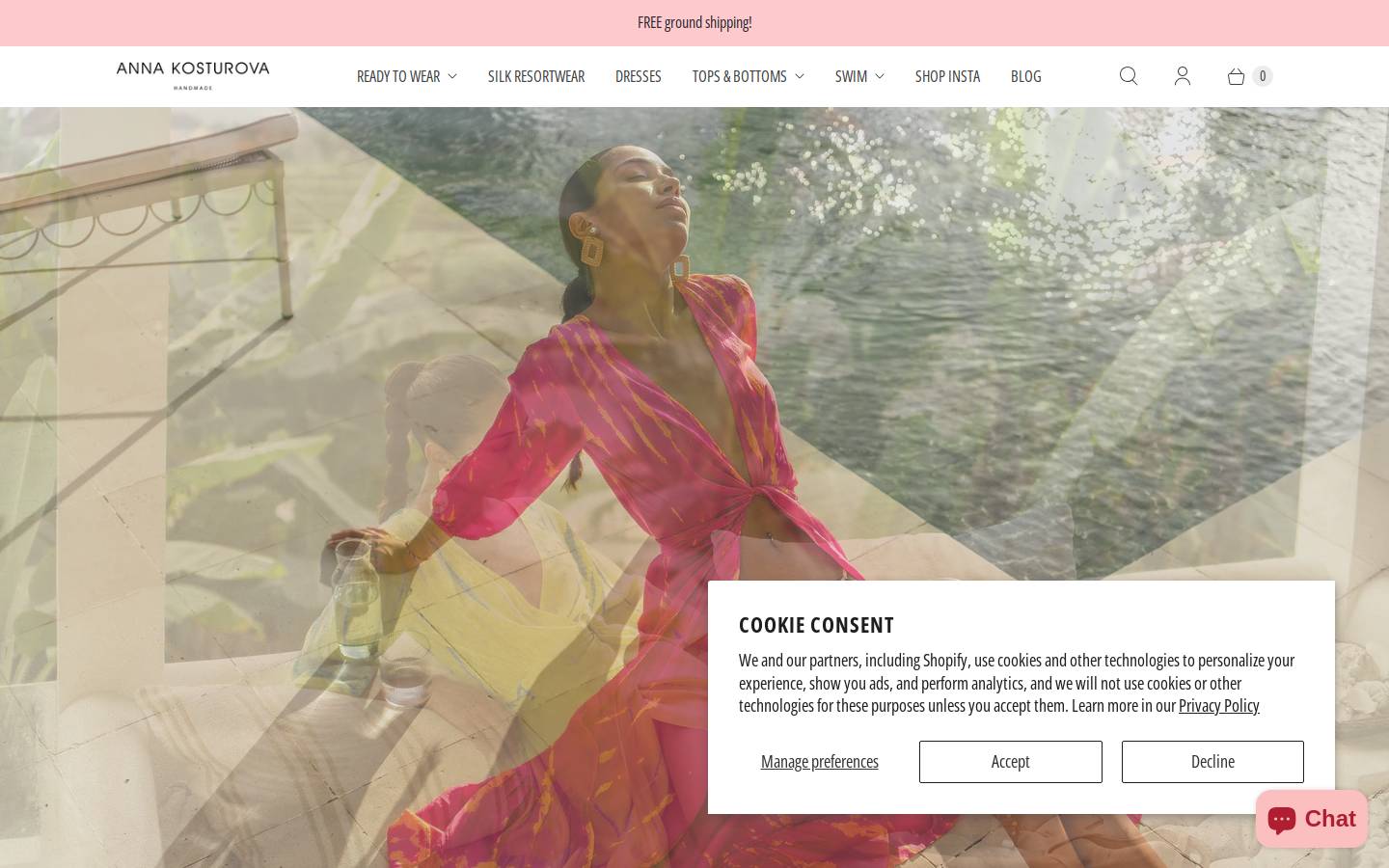 annakosturova.com homepage screenshot