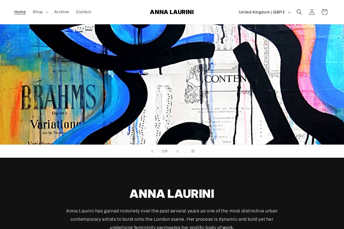 annalauriniblue.com homepage screenshot