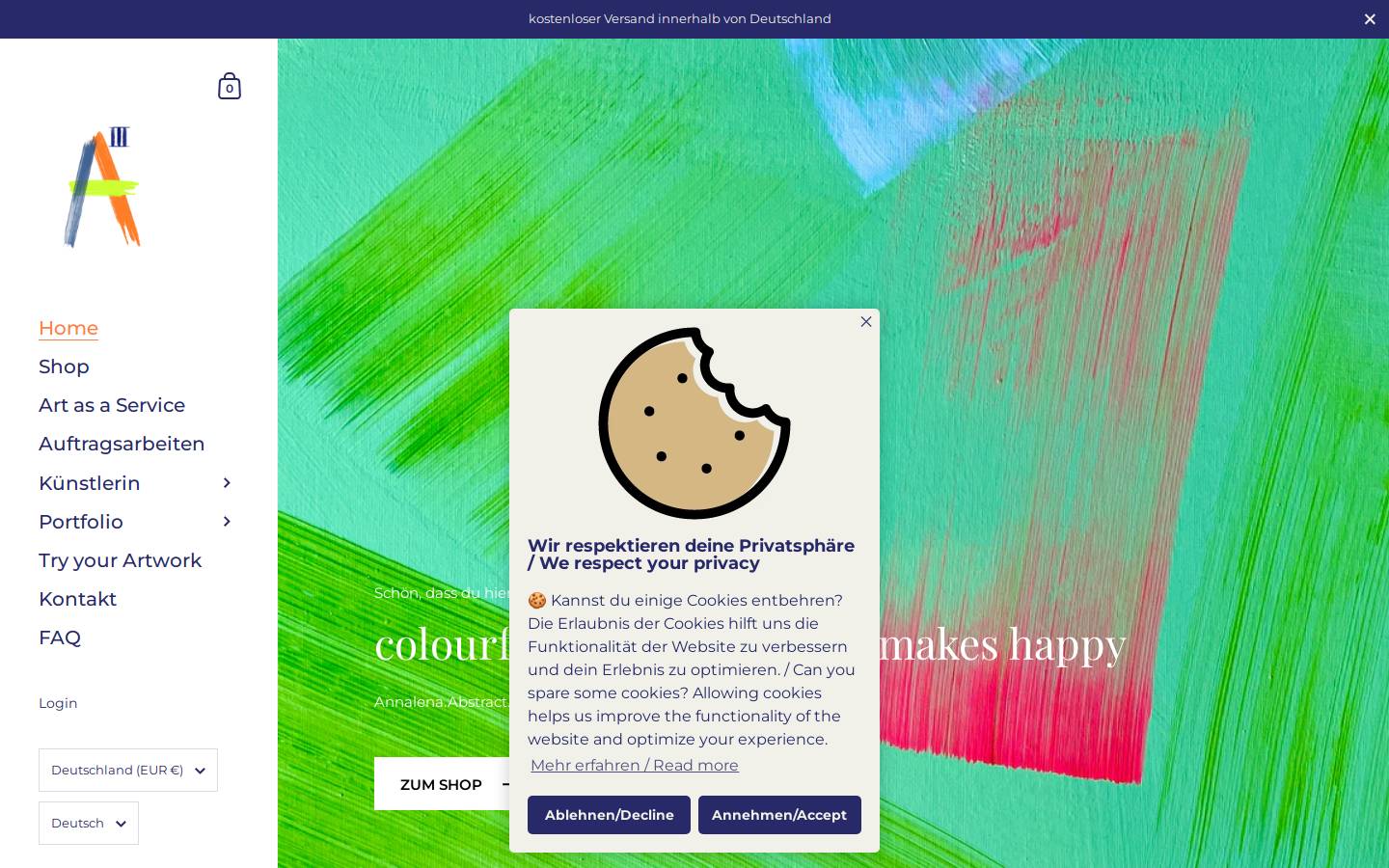 annalena-abstract.art homepage screenshot