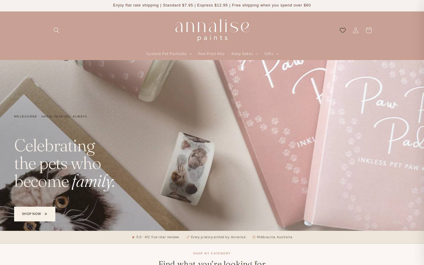 annalisepaints.com homepage screenshot
