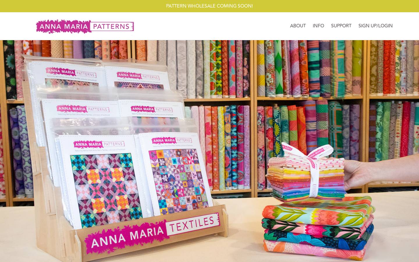 annamariapatterns.com homepage screenshot