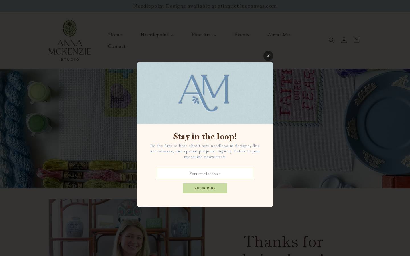 annamckenziestudio.com homepage screenshot