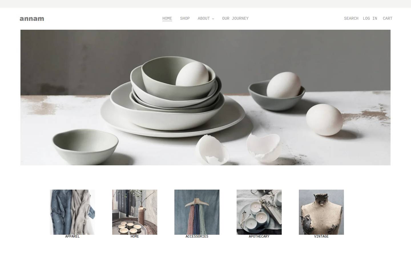 annamclothier.com homepage screenshot