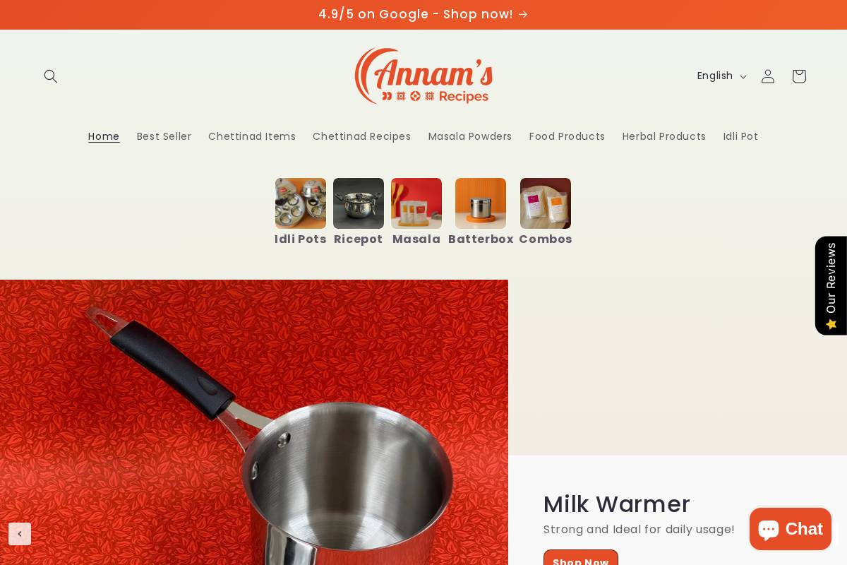 annamsshop.com homepage screenshot