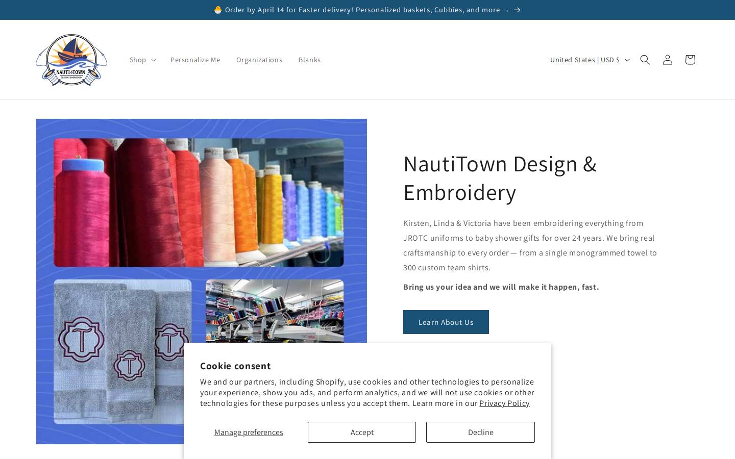 annapolismonogram.com homepage screenshot