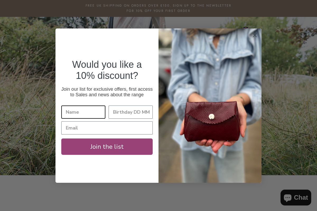 Anna Pugh - Handmade Leather Bags homepage screenshot