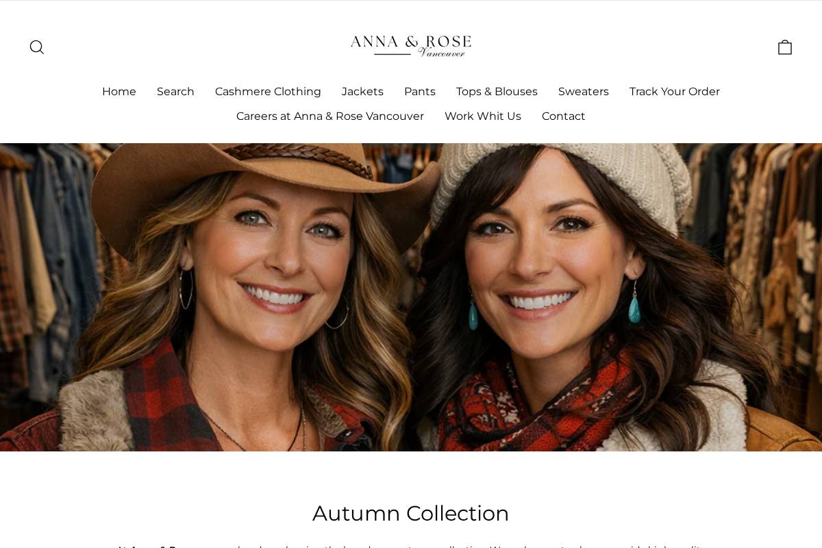 annarosevancouver.com homepage screenshot