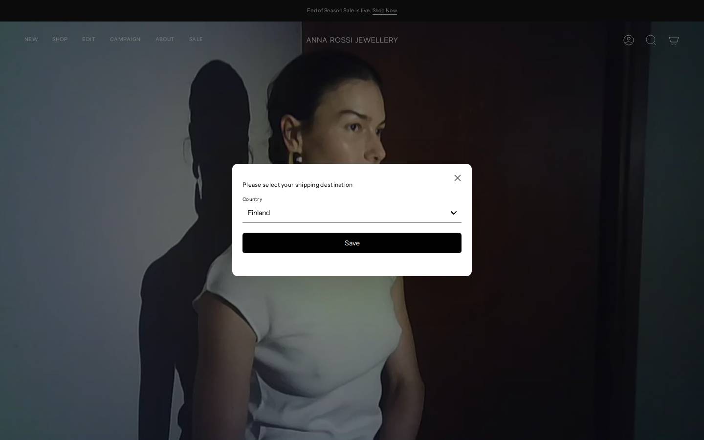 annarossijewellery.com homepage screenshot