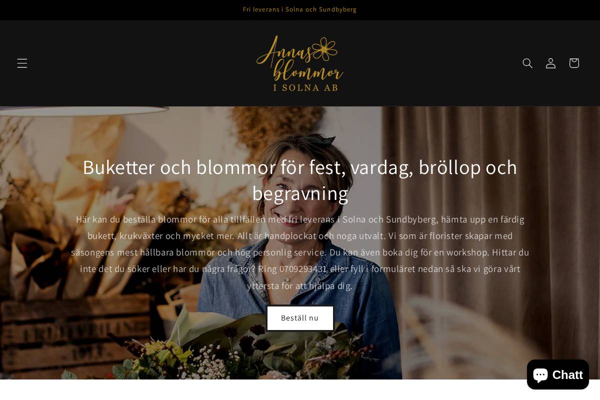 annasblommorisolna.se homepage screenshot