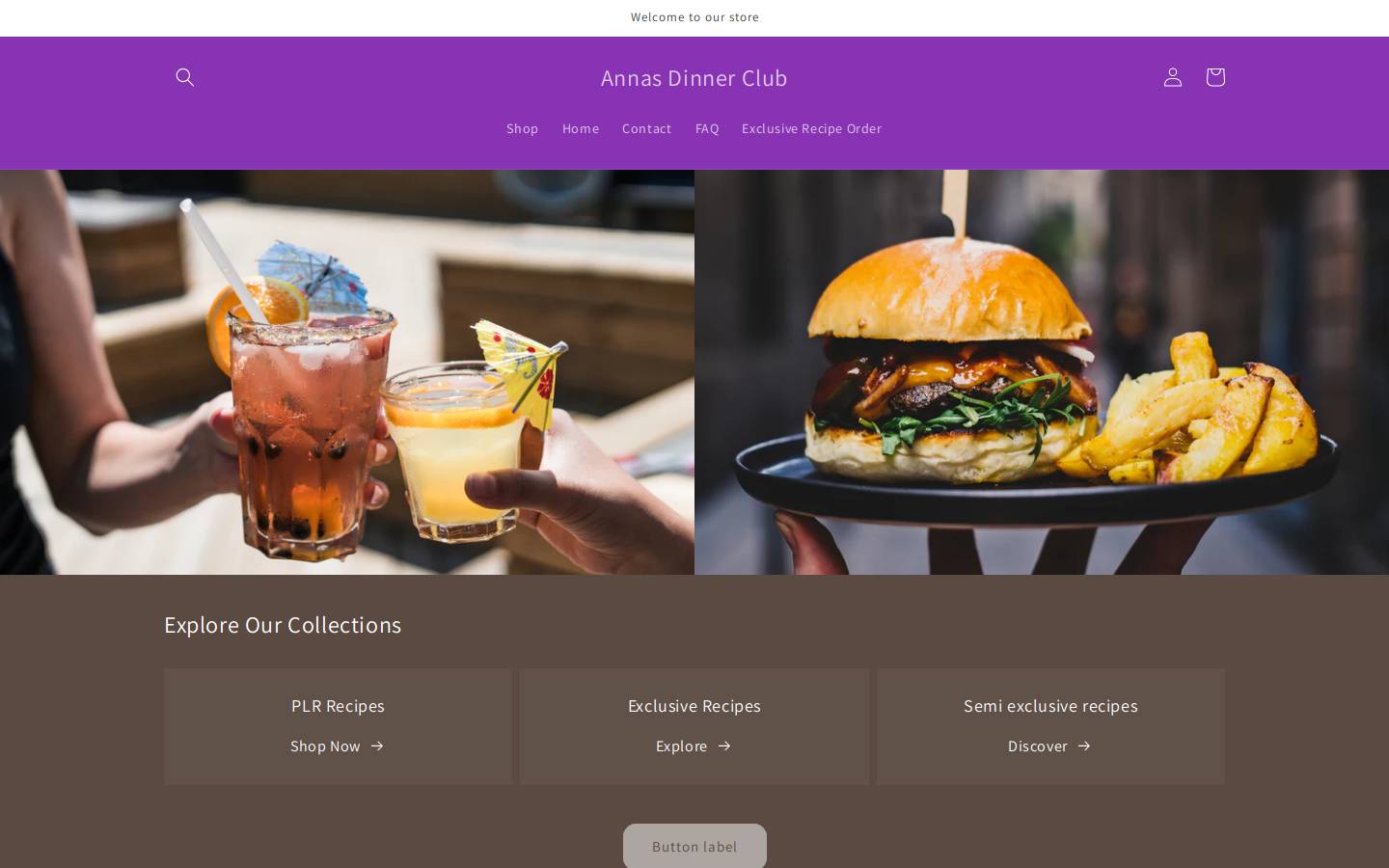 annasdinnerclub.com homepage screenshot