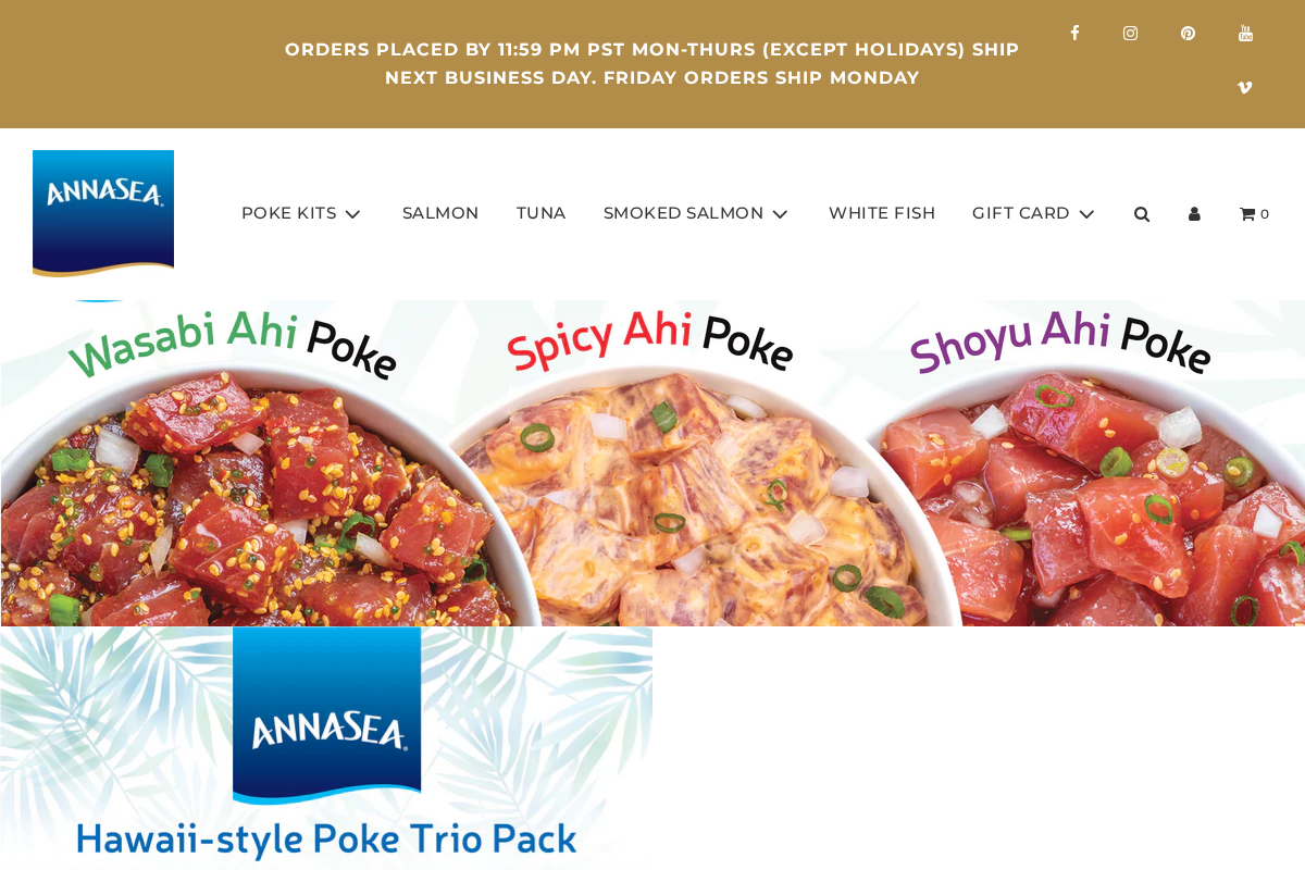 Annasea homepage screenshot